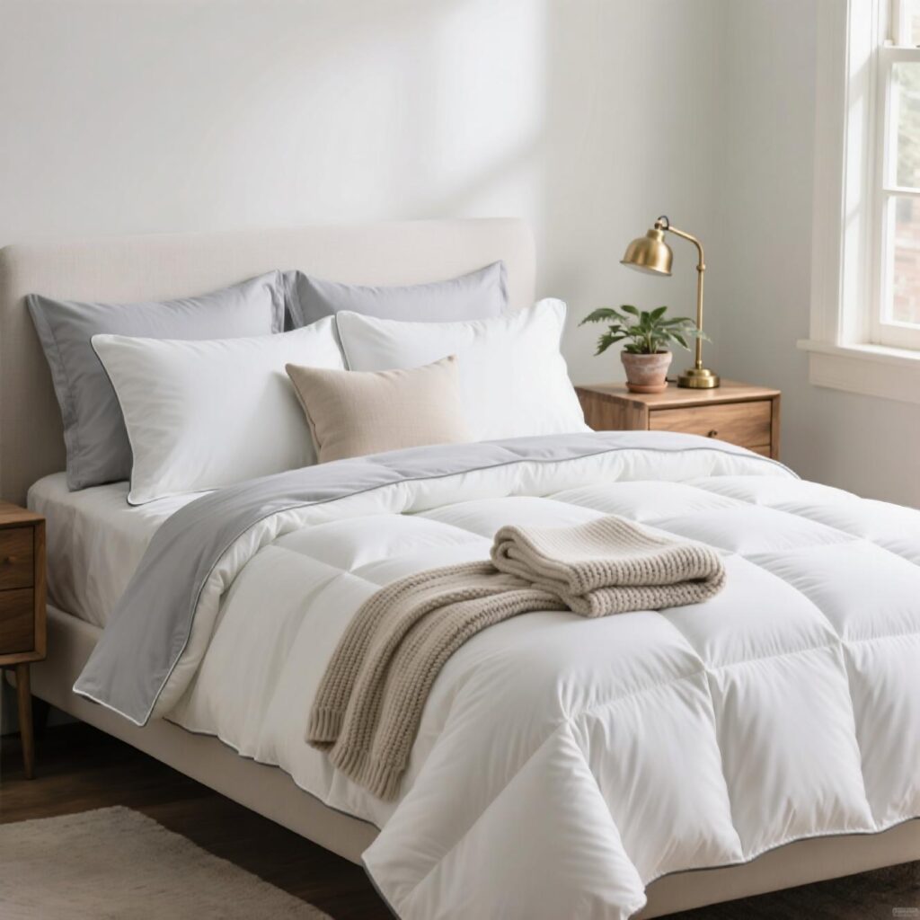 Bedsure Comforter Duvet Insert - Quilted Comforters Queen Size, All Season Duvet, GentleSoft Down Alternative Bedding, with 8 Tabs