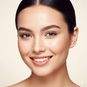 Close-up of Mighty Patch hydrocolloid acne patches on a person’s cheek, with a few dots visible on the skin and a sheet of patches nearby — showing size, transparency, and real-use application