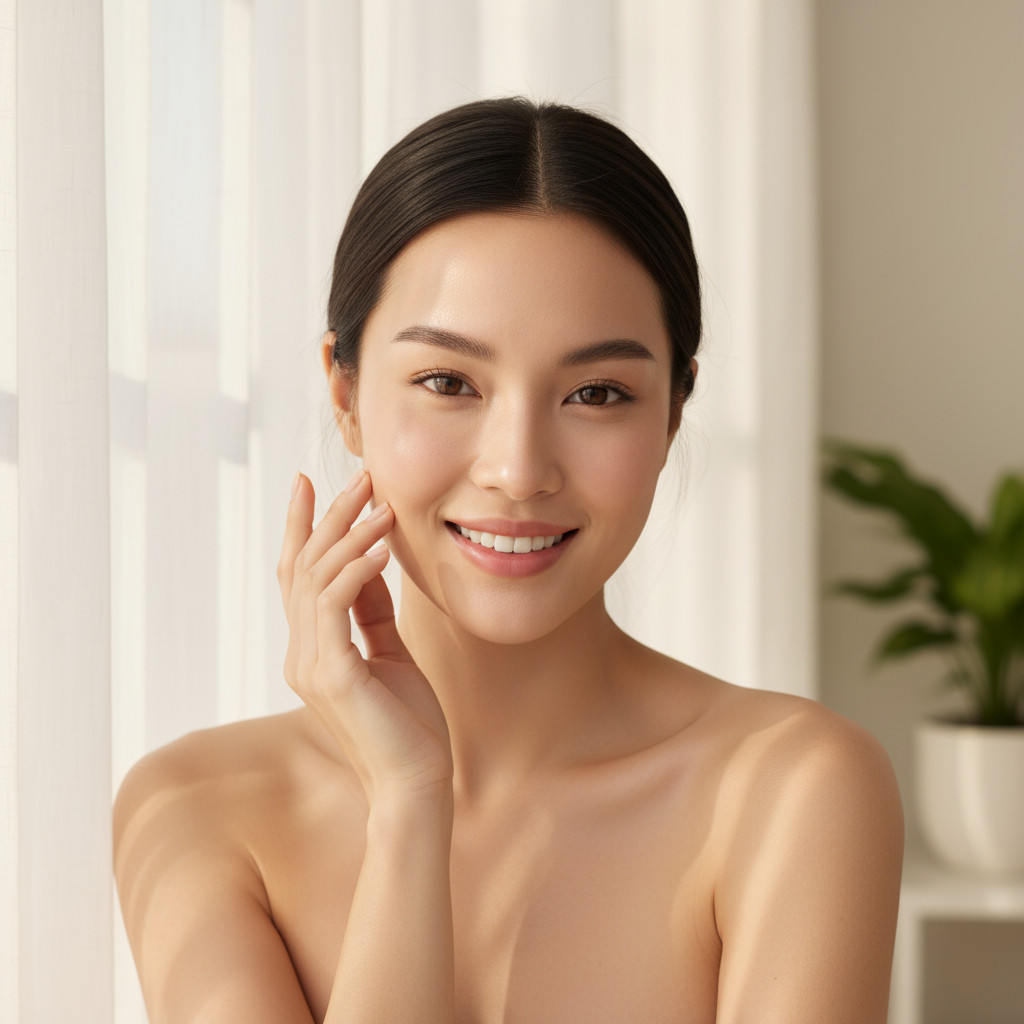 The Ordinary Glycolic Acid 7% Exfoliating Toner in a clear glass bottle with a white label and dropper cap, showing its golden liquid and minimalist packaging.